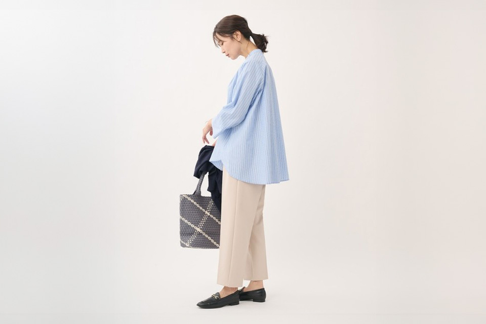 【すごナノ撥水】バックフレアベーシックシャツ/テーパードパンツ